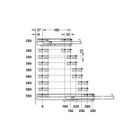 Направляющие Hafele Matrix runners UM S25 self-close с цапфой, 320 мм 433.07.132