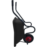 Строительная, одноколесная тачка Variant, с ЧЕРНЫМ ПЛАСТИКОВЫМ корытом, колесо 4.80/4.00-8, 120 л. 11120ЧПК