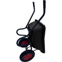 Строительная, двухколесная тачка Variant с ЧЕРНЫМ ПЛАСТИКОВЫМ корытом, 2 колеса 4.80/4.00-8, 120 л. 12120ЧПК