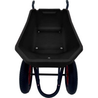 Строительная, двухколесная тачка Variant с ЧЕРНЫМ ПЛАСТИКОВЫМ корытом, 2 колеса 4.80/4.00-8, 120 л. 12120ЧПК