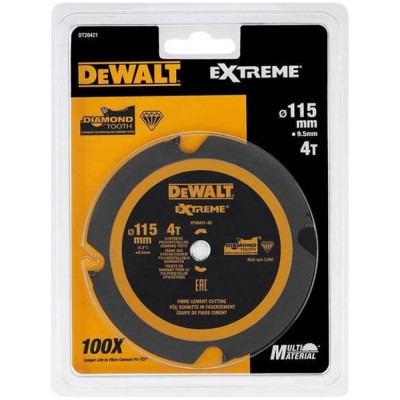Диск пильный по древесным материалам (115x9.5 мм; 4T) DEWALT DT20421-QZ
