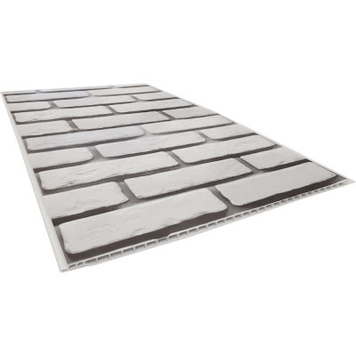 Панель ПВХ STELLA Premium Кирпич Барокко 734, 2.6x0.25 м, Slim 5 мм, 15 шт. ЦБ-00008763
