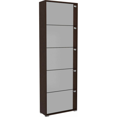 Обувница Leset Эдит 5S (2 уп.), зеркальная, венге 7779-7890