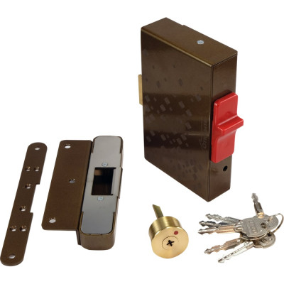 Электромеханический накладной замок PROMIX для запирания распашных дверей и калиток Promix-SM215.10 brown