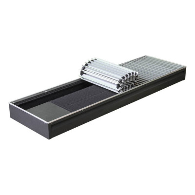 Конвектор КЗТО Бриз 260x80x2500 1то Конц прав U (10Ал 12 втулки черные) БР2608025001ТОКП10АЛ12Ч