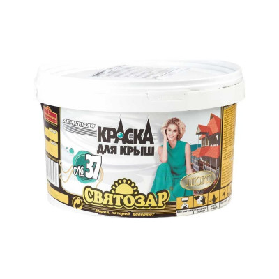 Краска для крыш и оцинкованного металла Finlux Святозар-37 ведро, 2 кг, серый 4603783200085