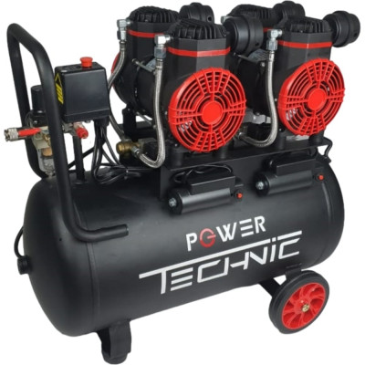 Поршневой малошумный безмасляный компрессор POWER TECHNIC с фильтром влагоотделителем ACL480/050