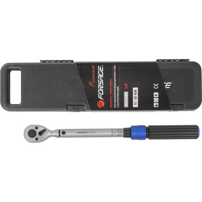 Ключ Forsage динамометрический щелчкового типа с быстрой фиксацией "Premium" 10-60Нм,3/8",в пластиковом кейсе F-6473380(48602)