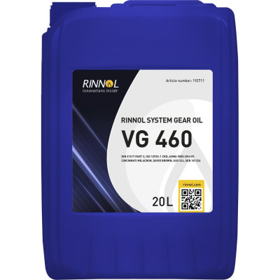 Масло редукторное минеральное SYSTEM GEAR OIL VG 460 e20L RINNOL 192711