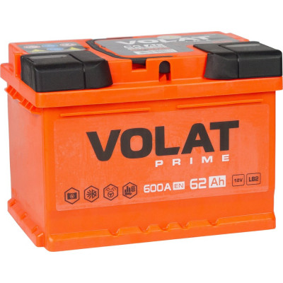 Аккумулятор VOLAT Prime 62Ah R+ (низкий) VS620