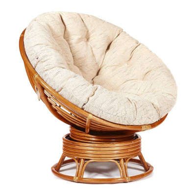 Кресло-качалка Tetchair PAPASAN w 23/01 B / с подушкой / Cognac (коньяк), ткань Старт 5773