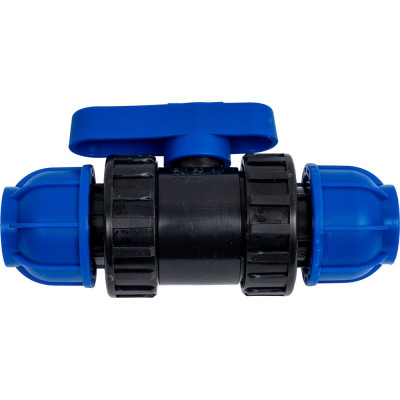 Компрессионный шаровой кран Millennium ПНД, 25-25, PN10 PEKP2525