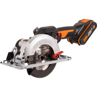 Циркулярная мини-пила аккумуляторная бесщеточная WORX, 20 В, 120 мм, 2 А·ч x 1, ЗУ 2 А WX531