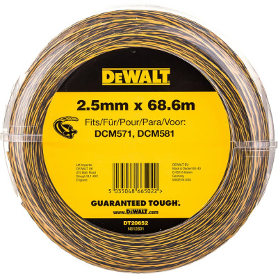 Леска (2.5 мм; 68.6 м) DEWALT DT20652