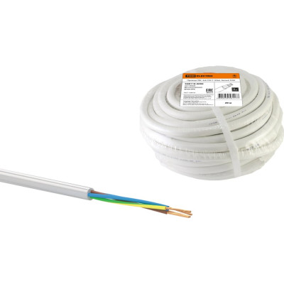 Провод TDM ELECTRIC ПВС 4х6 ГОСТ 20м, белый SQ0118-0090