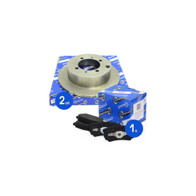 Диски тормозные 2 шт с колодками задние комплект для а/м Mitsubishi Lancer/Galant Riginal RGDF4193KIT