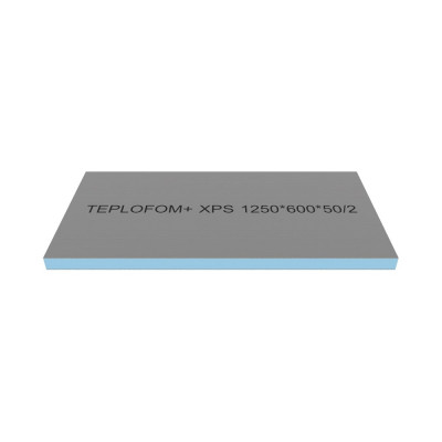 Теплоизоляционная панель Teplofom+ 1250x600x50 мм, двухсторонний слой, упаковка 4 шт. 4/50/2
