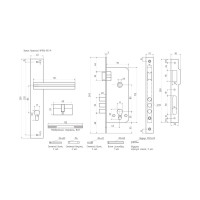 Врезной замок НОРА-М N106-85 M графит 16709