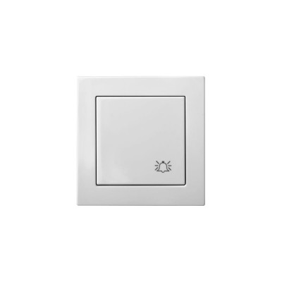 Кнопка звонка LIREGUS белая epsilon 28-011