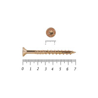 Саморезы по дереву КРЕП-КОМП ПРОФИ желтые, потайн. 6.0х70 мм 200 шт. 06070Fh