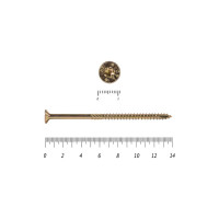 Саморезы по дереву КРЕП-КОМП ПРОФИ желтые, потайн. 6.0х140 мм 100 шт. 06140Fh