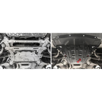 Защита картера + комплект крепежа АвтоБроня Сталь BMW X5 2013-2018 35i 30d 25d 40d 50i 111.00523.1