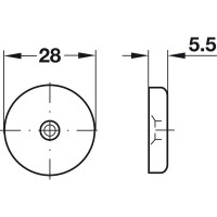 Магнитный ограничитель Hafele серый, 20 кг 246.98.500