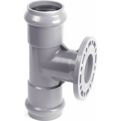 Тройник с ПВХ фланцем ХЕМКОР 110х100 мм, 90 градусов 2181128 52288