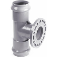 Тройник с ПВХ фланцем ХЕМКОР 110х100 мм, 90 градусов 2181128 52288