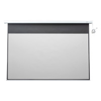 Экран с электроприводом Lumien LMC-101113 Master Control 193x220 см, рабочая область 119x212 см, диагональ 95 см, Matte White, FiberGlass, черная кайма 6 121503