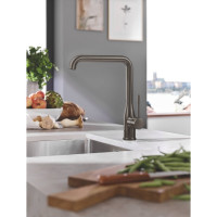 Смеситель для кухни GROHE Essence New, L-излив, тёмный графит матовый 30269AL0