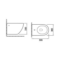 Подвесное биде Santi Line чёрное матовое SL-5058MB