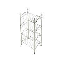 Этажерка Migliore MIRELLA L50хH107xP34 см, 4 полки-решетки, латунь, хром 26627