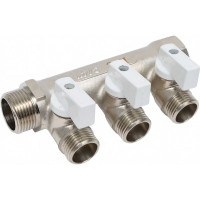 Коллектор Rvc 3/4 гш-1/2 ш, с кранами 3 выхода (под ЕК 16x1/2 ) 01410