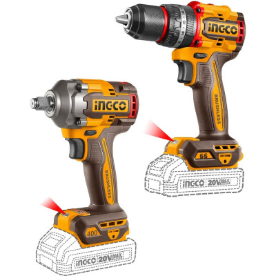Набор аккумуляторного инструмента INGCO 20В 2 шт INDUSTRIAL CKLI20275