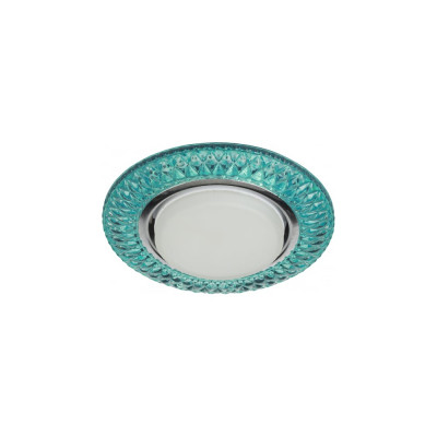 Светильник ЭРА DK LD23 BL2/WH декор cо светодиодной подсветкой Gx53, бирюзовый Б0029629