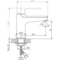 Смеситель для раковины ESKO Belgrade без донного клапана BD 26