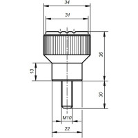 Ручка с накаткой KIPP K0247.310X30