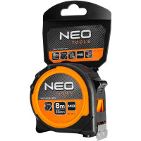 Рулонная стальная рулетка NEO TOOLS 8 м, 25 мм, магнит 67-111-1
