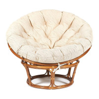 Кресло-качалка Tetchair "PAPASAN" w 23/01 B / с подушкой / Pecan (орех), ткань Старт 12626