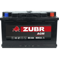 Аккумуляторная батарея AGM 80Ah R+ ZUBR ZA800