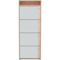 Обувница Leset Эдит 4S (2 уп.), зеркальная, дуб санома 7778-7883