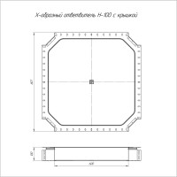 X-образный ответвитель с крышкой Промрукав стандарт 600x100 1шт PR16.0648