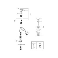 Смеситель для раковины GROHE Eurosmart, S-Size, хром () 23967003