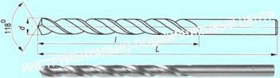 Сверло d 3,4 х 70х110 ц/х р6м5 удлиненное (шт)
