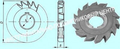 Фреза дисковая 3-х сторонняя 100х12х32, z=18 р6ам5 с разнонаправленными зубьями 