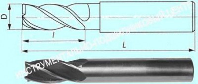 Фреза концевая d40,0х 63х155 ц/х р6ам5 z=4 