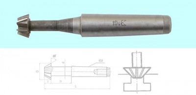 Фреза концевая угловая d19,0х 9х117 угол 70° к/х р6м5 z=6 км2 (без маркировки марки стали) (шт)