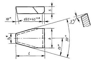 Пластина 48030 т5к10 (16х5,5х2,1х4) (для резцов при нарезании трапециидальной резьбы) (шт)