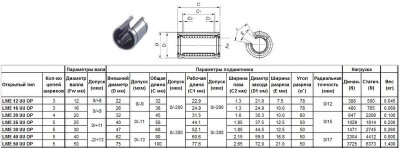 Подшипник линейный lmе 16 uu op, 16 х 26 х 36мм (открытый тип) 